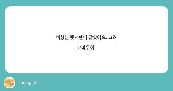 비상님 랫서팬더 닮았어요. 그려 고마우이.