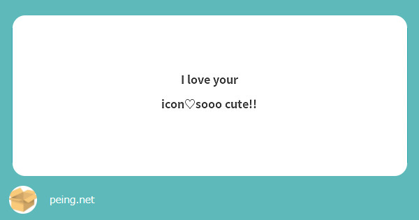 I love your icon♡sooo cute!!