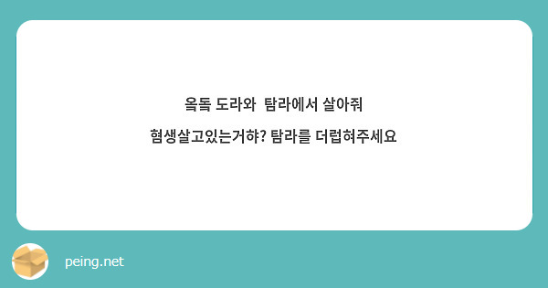 옼돜 도라와  탐라에서 살아줘
혐생살고있는거햐? 탐라를 더럽혀주세요