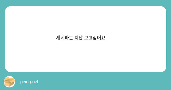 세베하는 지단 보고싶어요😙❤
