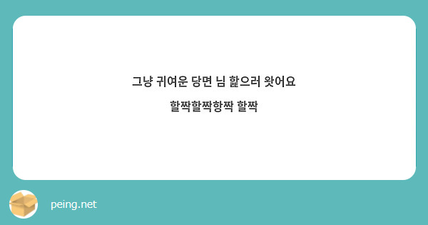 그냥 귀여운 당면 님 핥으러 왓어요 할짝할짝항짝 할짝