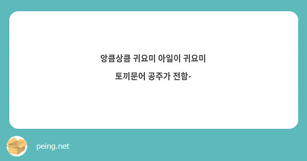 앙큼상큼 귀요미 아일이 귀요미
토끼문어 공주가 전함-