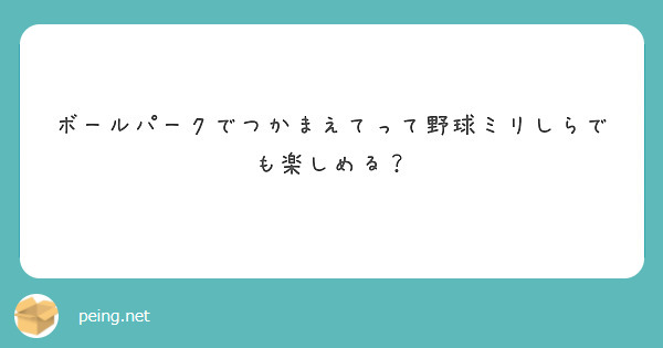 ボールパークでつかまえてって野球ミリしらでも楽しめる？